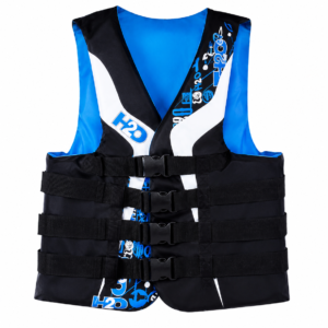 4 BUCKLE NYLON LIFE JACKET - 2XL-BLUE