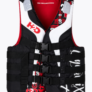 4 BUCKLE NYLON LIFE JACKET - 2XL-RED