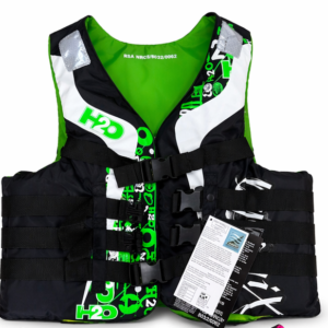 4 BUCKLE NYLON LIFE JACKET - 2XL-GREEN