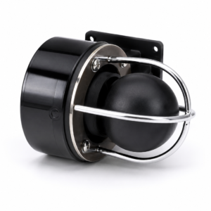 LARGE SCUPPER+PLASTIC BALL  SEAL S/S CAGE - BLACK
